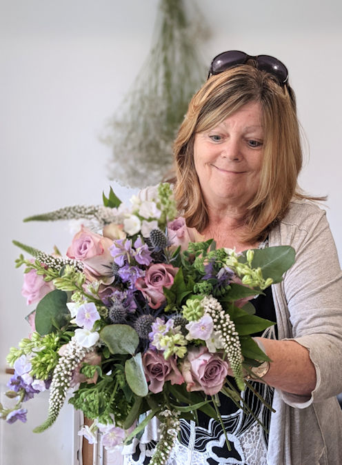 learner at a private one-to-one floristry class