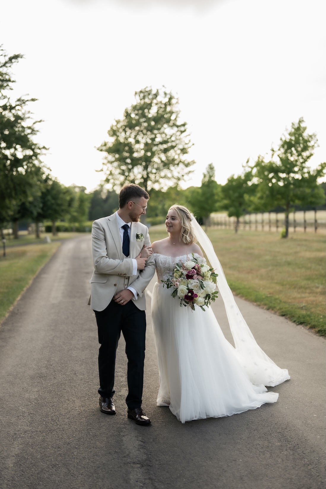 Bridge and Groom on The Great Barn drive