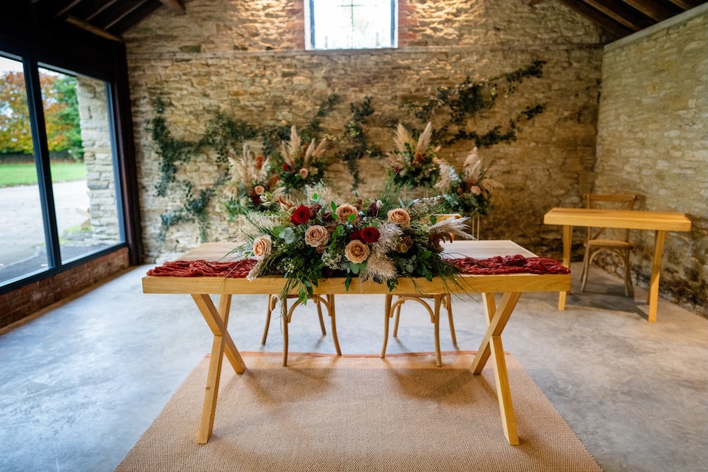 Autumn Flowers on Registrar Table