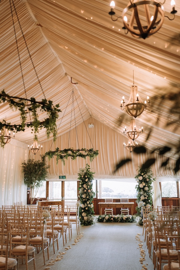 petals along the aisle