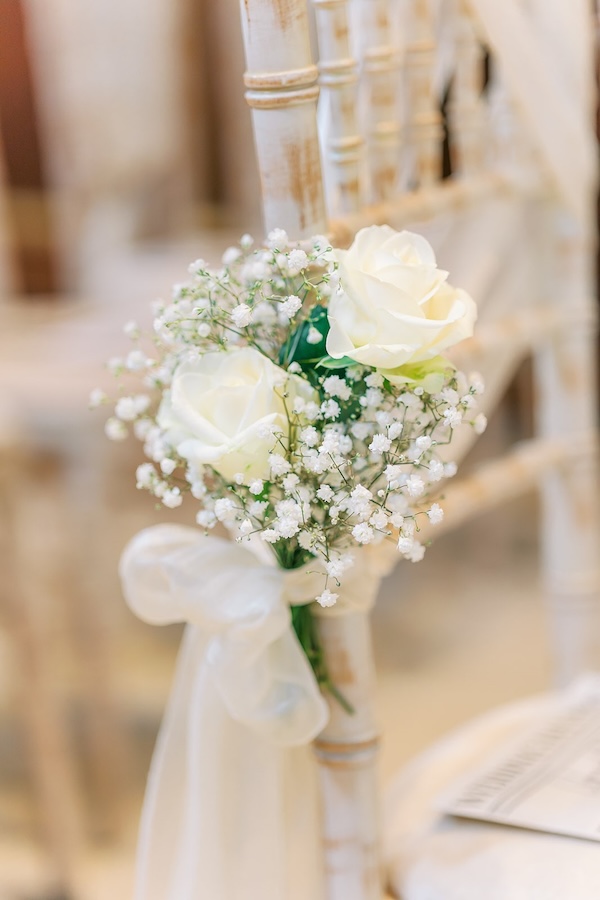 roses and gypsophila
