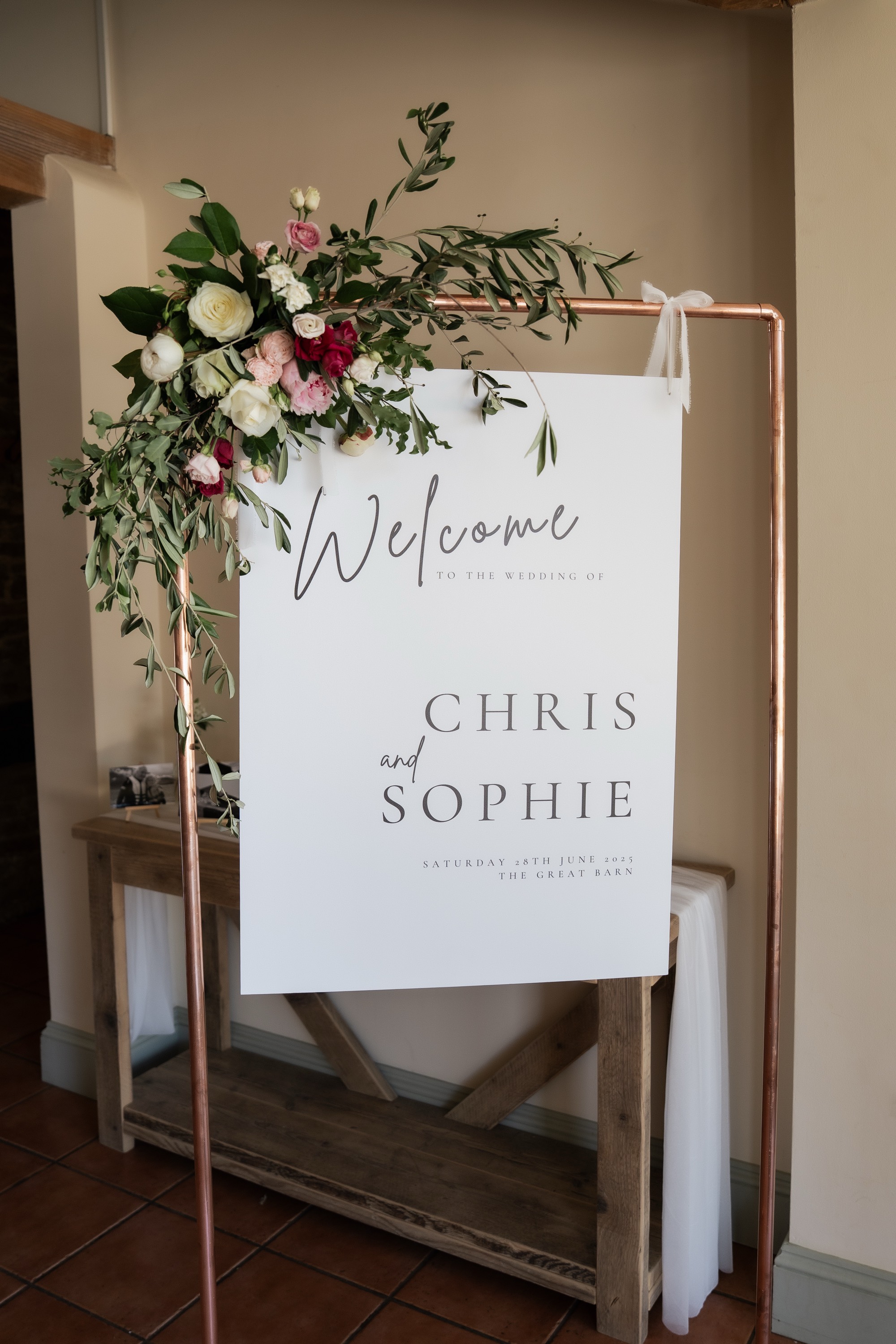 Flowers for a Welcome Sign